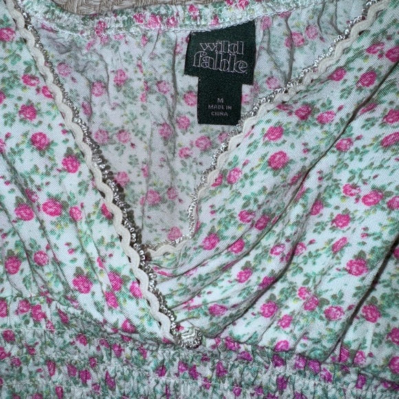 Wild Fable White Ruched Ruffled Mini Dress - Picture 10 of 11